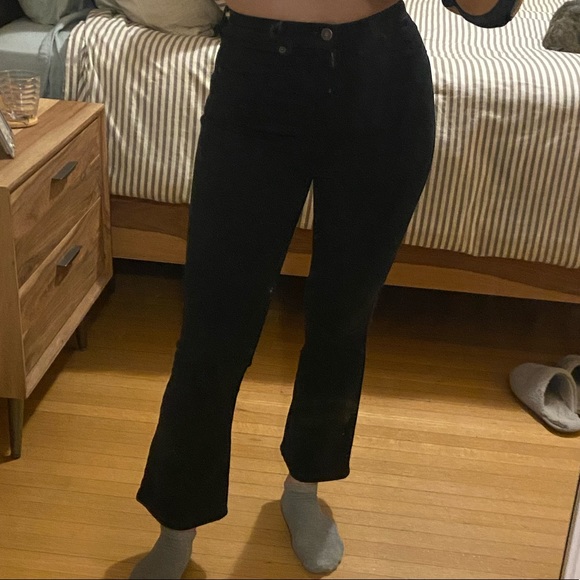 Iris Denim black flared high waisted jeans size 24 - Picture 1 of 2